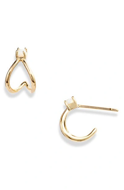 Shop Gorjana Opalite Double Huggie Hoop Earrings In Gold
