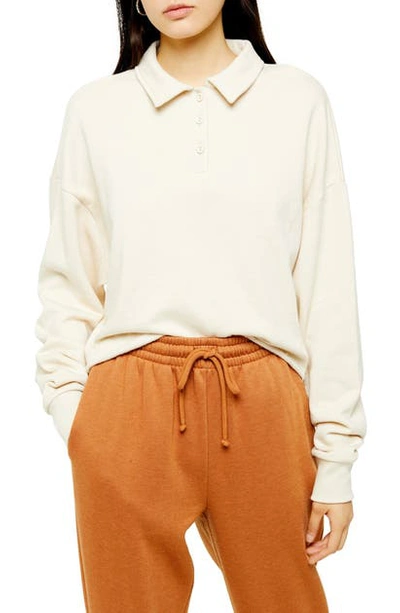 Topshop Rugby Sweater In Cream | ModeSens