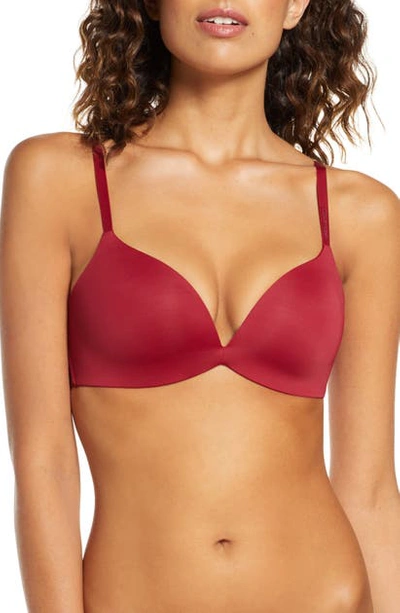 Shop Calvin Klein Form Push-up Plunge Bra In Raspberry Jam