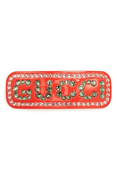 Shop Gucci Crystal Hair Barrette