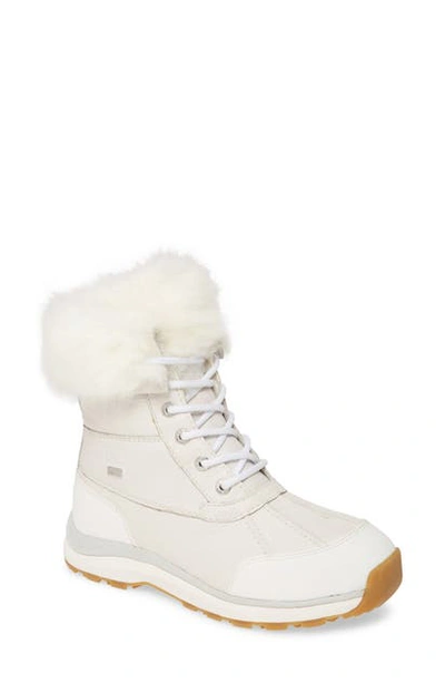 Shop Ugg Adirondack Iii Waterproof Boot In White Leather
