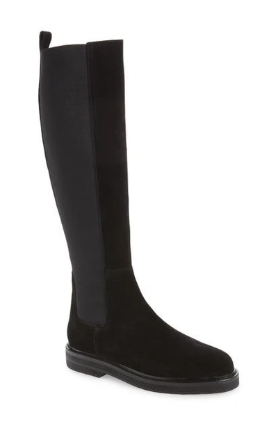 Shop Donald Pliner Naala Knee High Boot In Black Suede