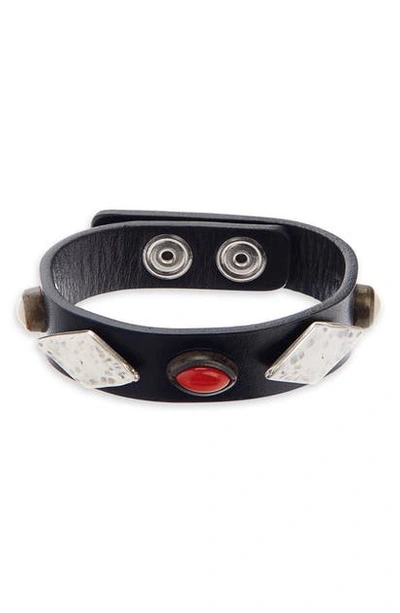 Isabel Marant Leather Bracelet In Black | ModeSens