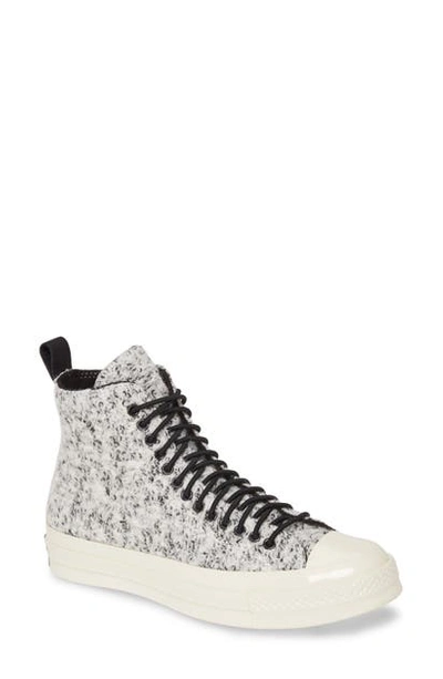 Shop Converse Chuck All Star 70 Flocked Wool High Top Sneaker In White/ Black/ Egret