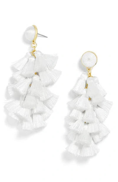 Shop Baublebar Contessa Tassel Earrings In White