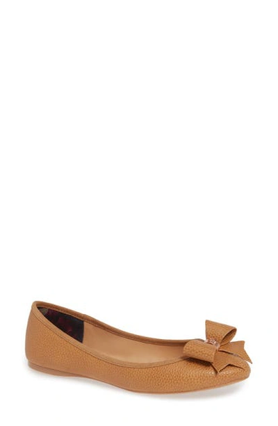 Shop Ted Baker Sually Flat In Tan