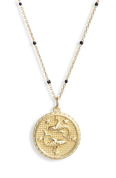 Shop Argento Vivo Zodiac Pendant Necklace In Pisces