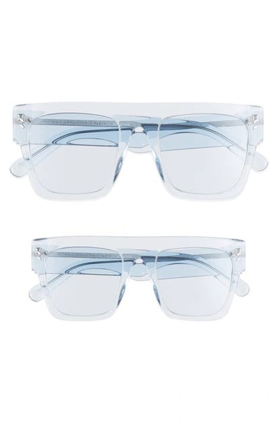 Shop Stella Mccartney Mum & Me 51mm Tinted Flat Top Sunglasses Set - Blue