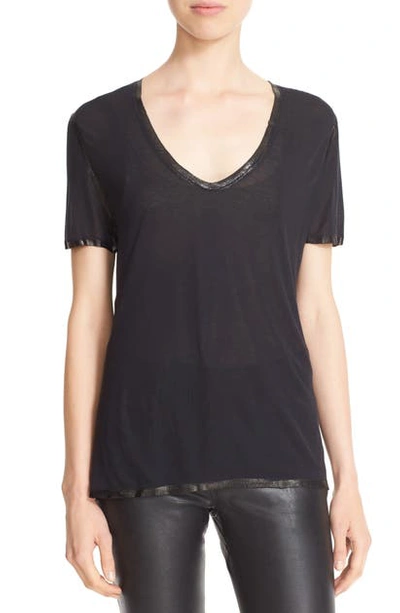 Shop Zadig & Voltaire 'tino' Foil Accent Tee In Black