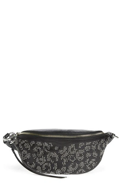 Shop Rebecca Minkoff Bree Studded Leather Belt Bag In Black