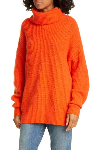 Shop Autumn Cashmere Oversized Turtleneck Cashmere Sweater In Koi