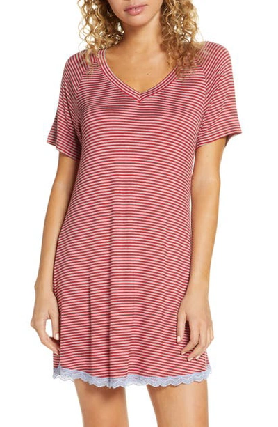 Shop Honeydew Intimates All American Sleep Shirt In Hot Toddy Stripe