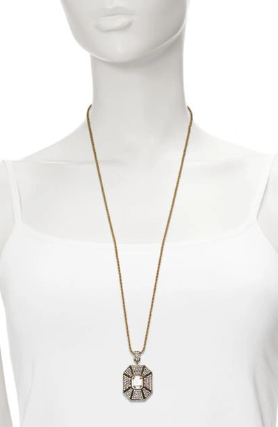Shop Vince Camuto Long Pendant Necklace In Gold