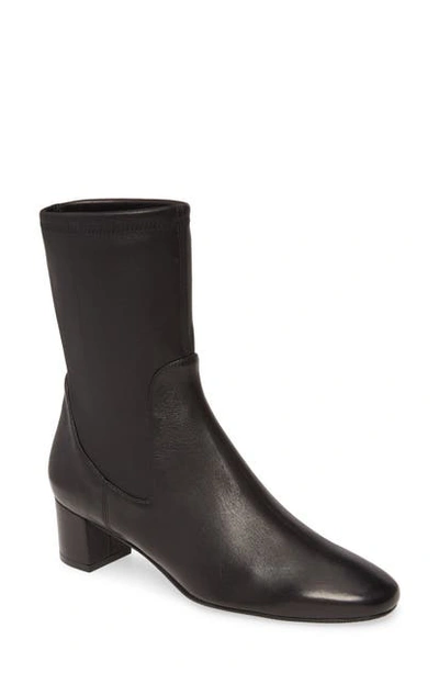 Shop Stuart Weitzman Ernestin Bootie In Black Dress Nappa