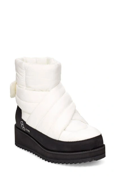 Shop Ugg Montara Waterproof Insulated Winter Boot In White Fabric
