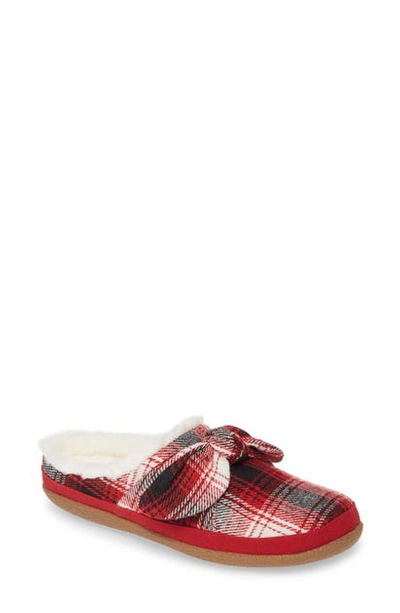 Shop Toms Ivy Mule Slipper In Red/ Red Plaid Fabric