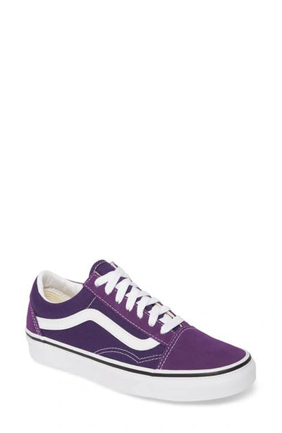 Shop Vans Old Skool Sneaker In Violet Indigo/ True White