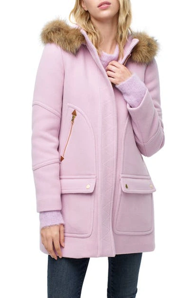 Shop Jcrew Chateau Stadium Cloth Parka In Frosted Lilac W