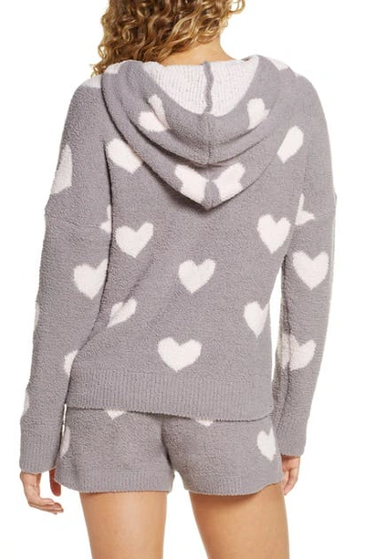 Shop Honeydew Intimates Snow Angel Sweater Hoodie In Shadow Hearts
