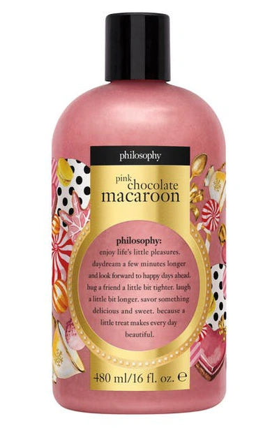 Shop Philosophy Pink Chocolate Macaroon Shampoo, Shower Gel & Bubble Bath