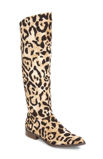 Shop Band Of Gypsies Luna Knee High Boot In Leopard Print Fabric
