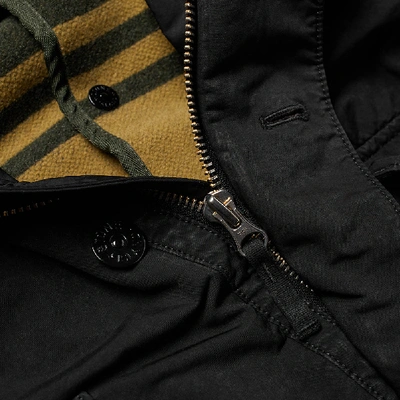 Shop Stone Island Blanket Lined David Tc Fishtail Parka In Black