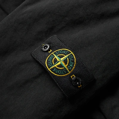 Shop Stone Island Blanket Lined David Tc Fishtail Parka In Black