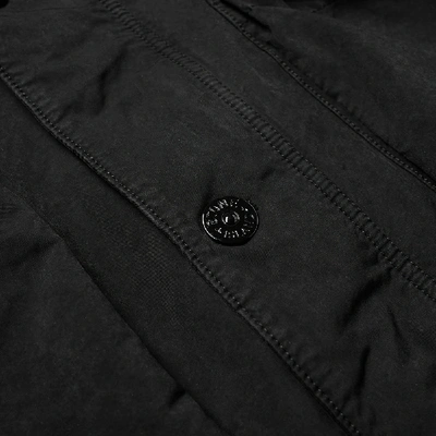 Shop Stone Island Blanket Lined David Tc Fishtail Parka In Black