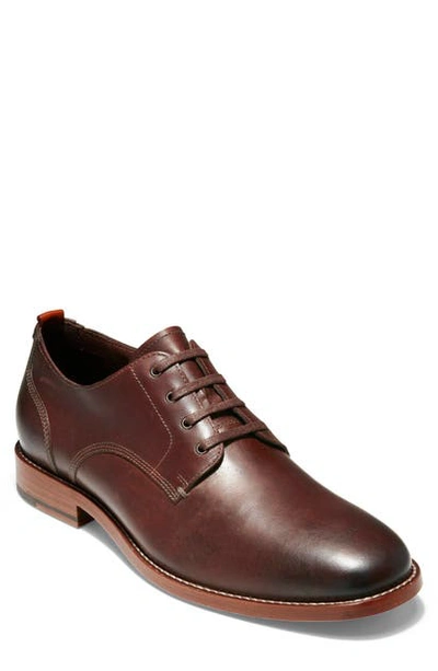 Shop Cole Haan Feathercraft Grand Butcher Plain Toe Derby In Chestnut