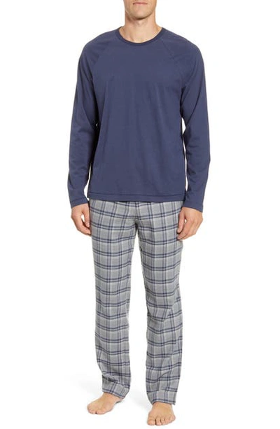 Shop Ugg Steiner Pajamas In Grey/ Navy