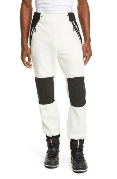 Shop Moncler Grenoble Straight Leg Soft Pants In Natural