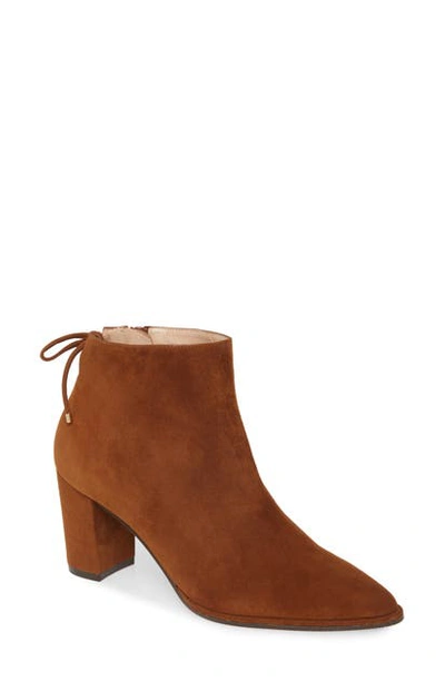 Shop Stuart Weitzman Gardiner Bow Bootie In Coffee Suede