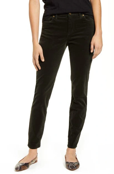 Shop Vince Camuto Washed Stretch Cotton Corduroy Skinny Pants In Dk Willow