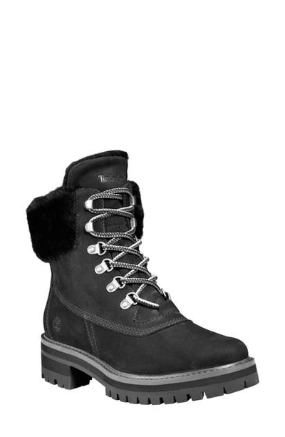 Shop Timberland Courmayeur Valley Boot In Black Nubuck Leather