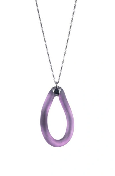 Shop Alexis Bittar Organic Link Long Pendant Necklace In Iris
