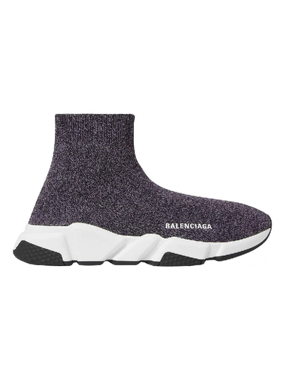 Shop Balenciaga Grey Speed Sock Sneakers