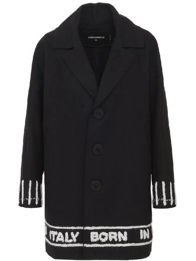 Shop Dsquared2 Coat In Black