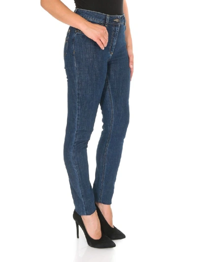 Shop Moschino Pants In Blue