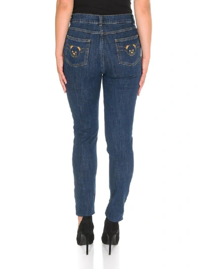 Shop Moschino Pants In Blue