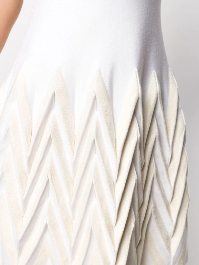 Shop Alaïa Dress Origami In Blanc