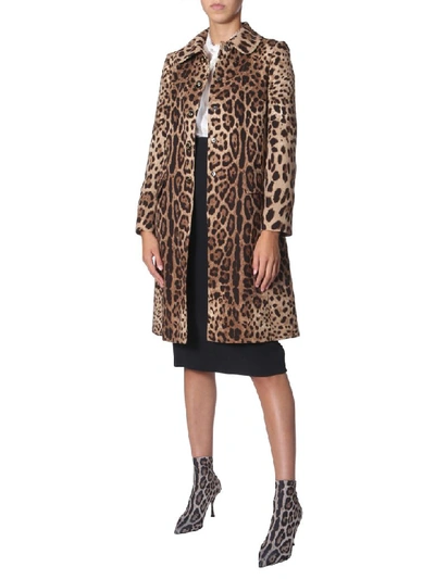 Shop Dolce & Gabbana Leo Printed Coat In Leo New