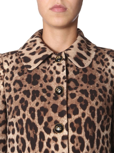 Shop Dolce & Gabbana Leo Printed Coat In Leo New