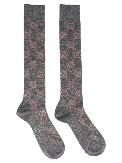 Shop Gucci Socks In Lead-pink