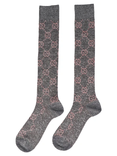 Shop Gucci Socks In Lead-pink