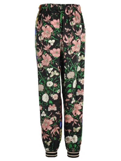 Shop Gucci Bi-material Harem Style Trousers In Green/multicolor