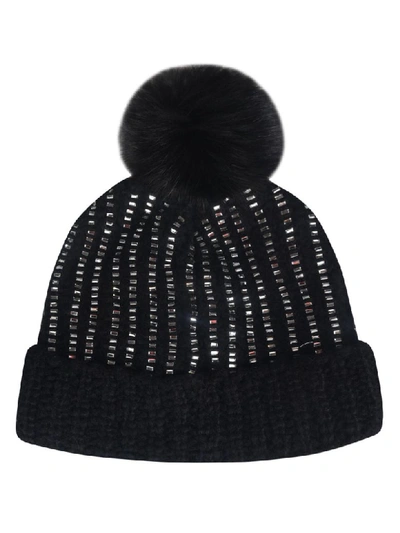 Shop Moncler Hat In Nero