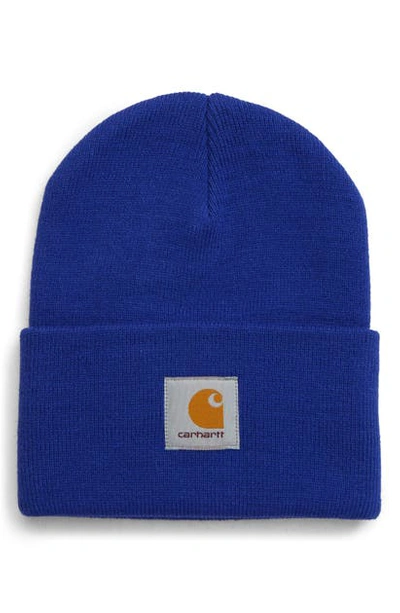 Shop Carhartt Watch Hat In Thunder Blue