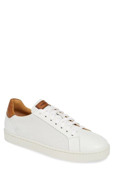 Shop Magnanni Basilio Sneaker In White Leather