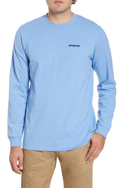 Shop Patagonia Responsibili-tee Long Sleeve T-shirt In Wilder Blue