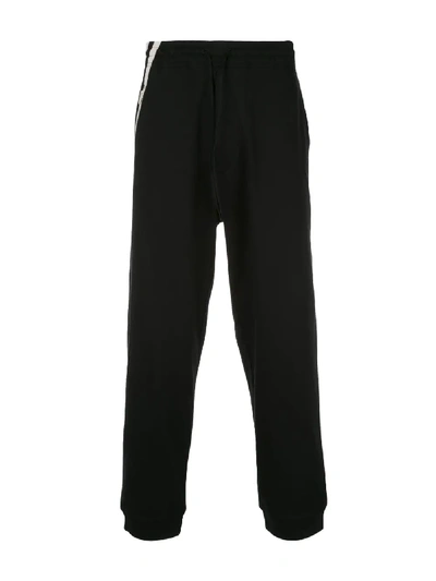 Shop Y-3 Tri-stripe Elasticated Track Pants In Black